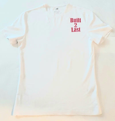Built2Last White Original Men's Slim Fit Round- Neck Shirt