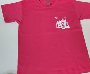 Built2last Unisex Pink Slim Fit Round - Neck Shirt